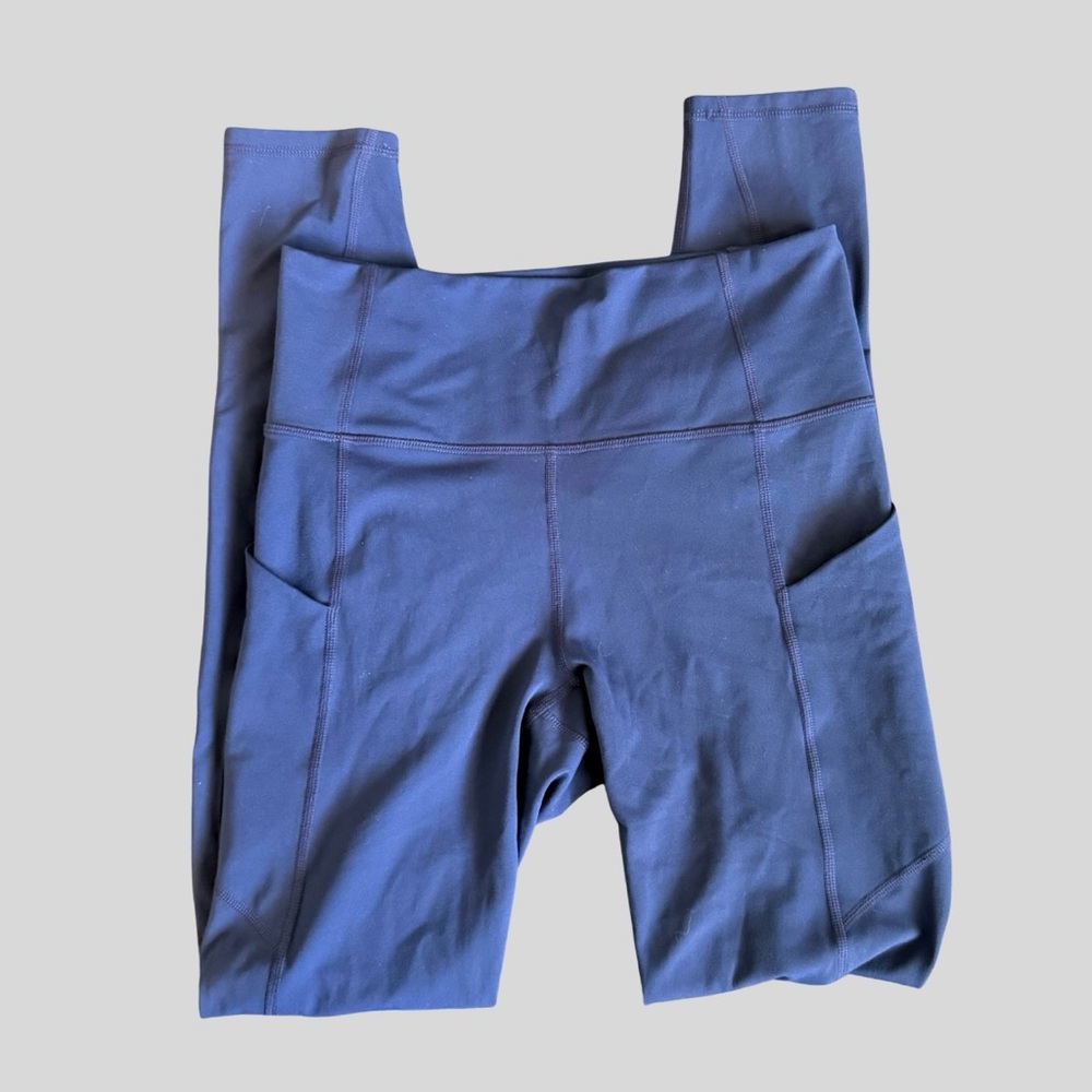 Fabletics Pureluxe Sz S Navy Blue Full Length with Side Pockets